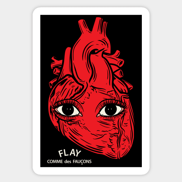 CDG FLAY Heart logo Cdg Flay Heart Logo Sticker TeePublic